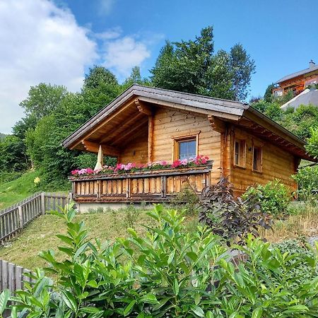 Das Paradieschen Edlitz - Stilvolles Blockhaus Mit Kamin Bagian luar foto